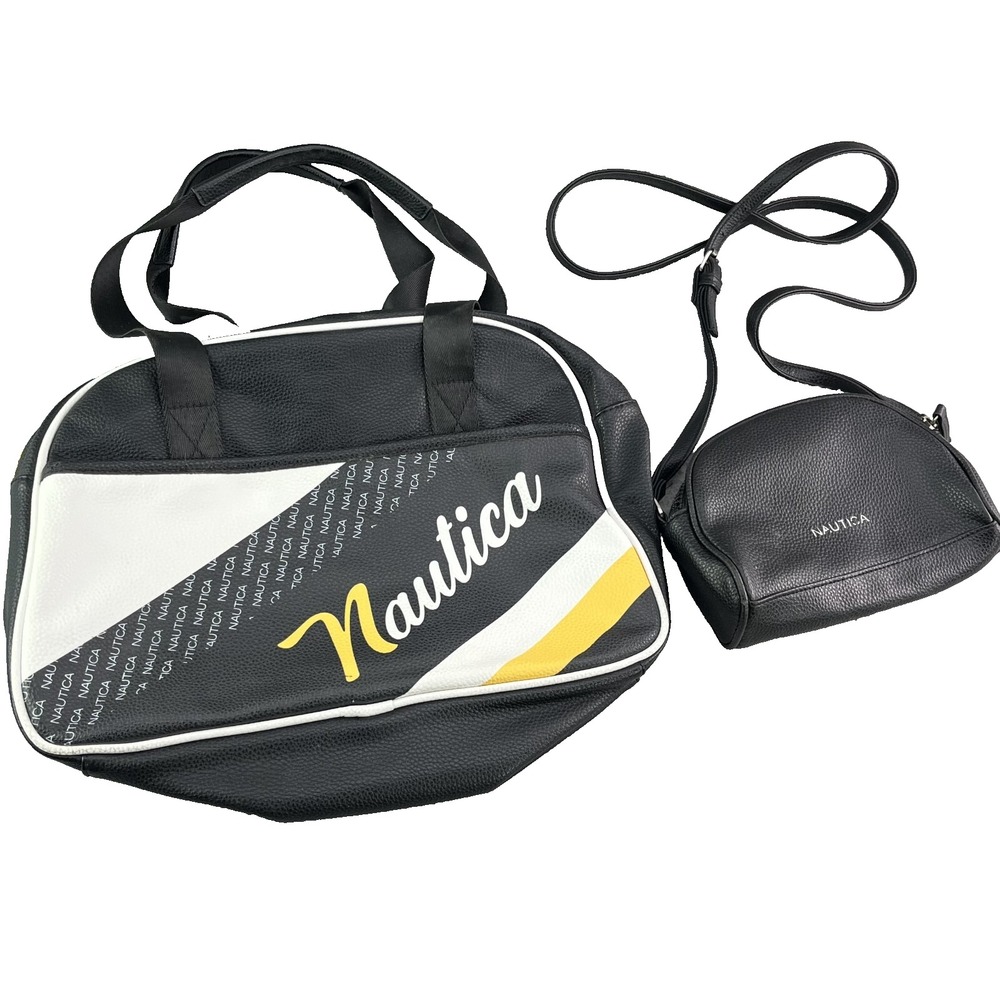 Nautica Purse LOT 2 Bowler Bag and Crossbody Y2k Classic Retro Chic Preppy 90's